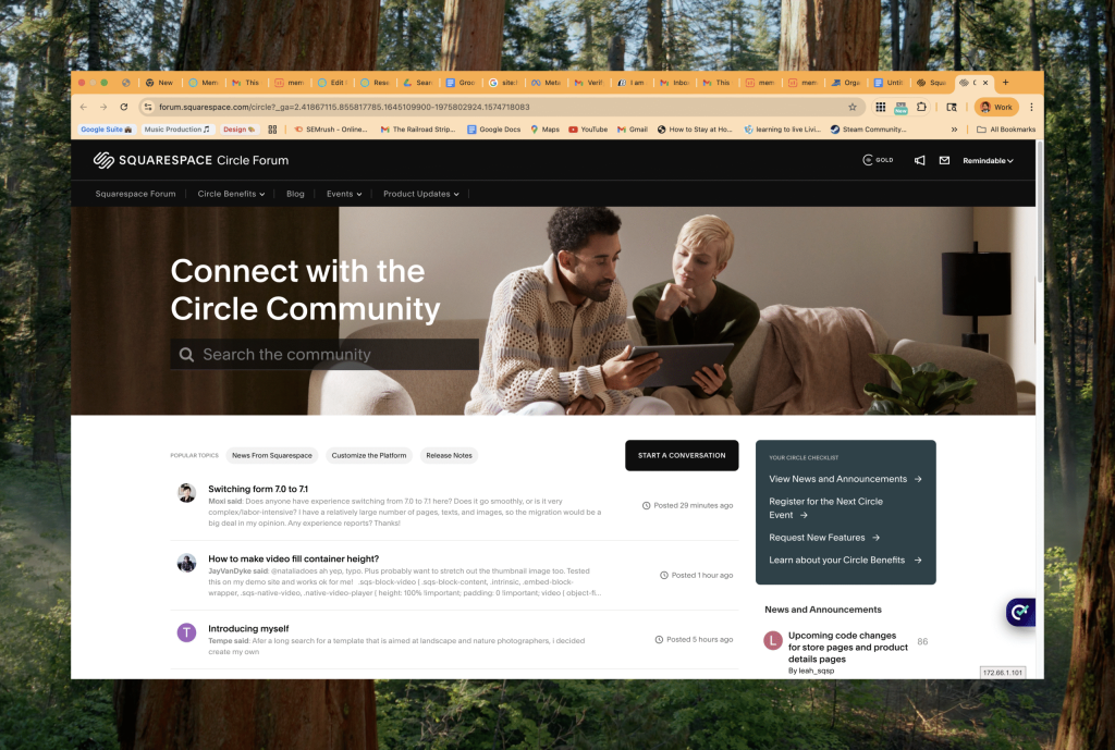 create a forum on squarespace