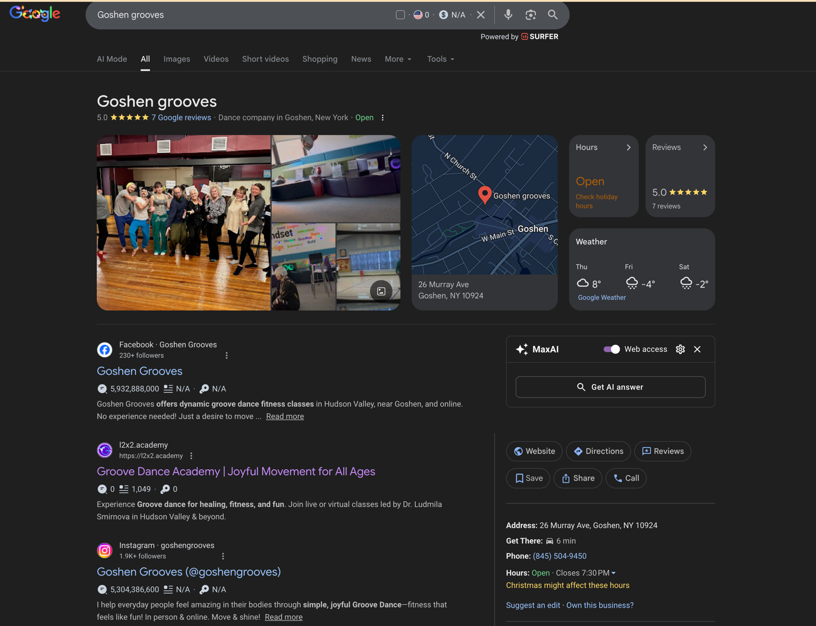 Goshen grooves search