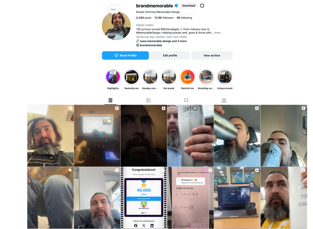 Memorable Design instagram account  my mental-health space
