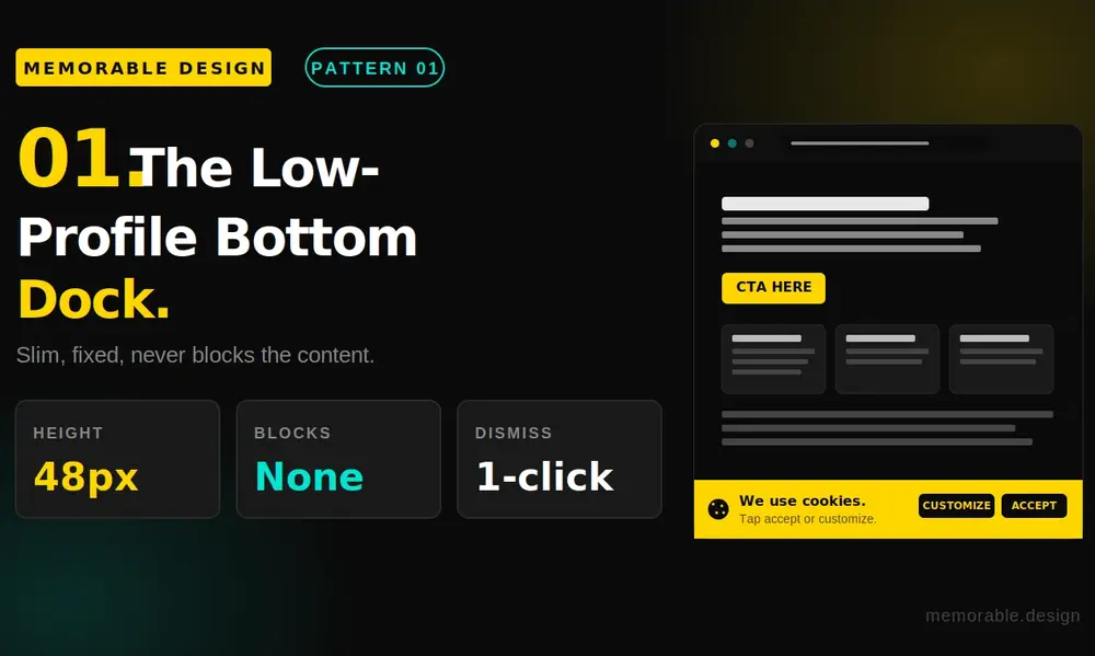 1. The Low-Profile Bottom Dock
