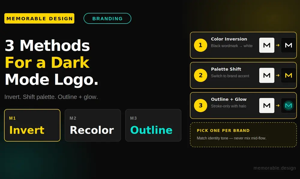 Three Methods for a Flawless Logo Dark Mode Version