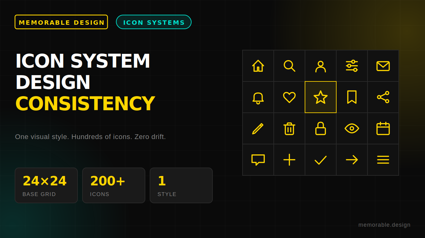 Icon System Design Consistency