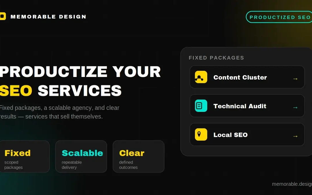 How to Productize SEO Services: Three Real Agency Packages That Sell Themselves