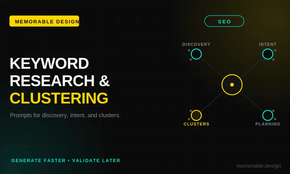 ChatGPT SEO prompts for keyword research and clustering
