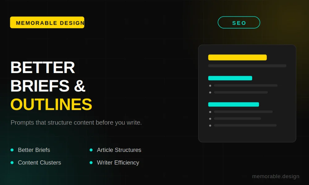 ChatGPT SEO prompts for content briefs and outlines