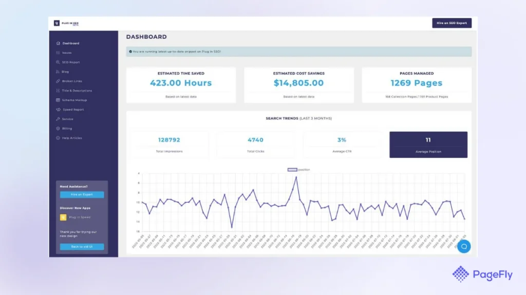 seo dashboard examples