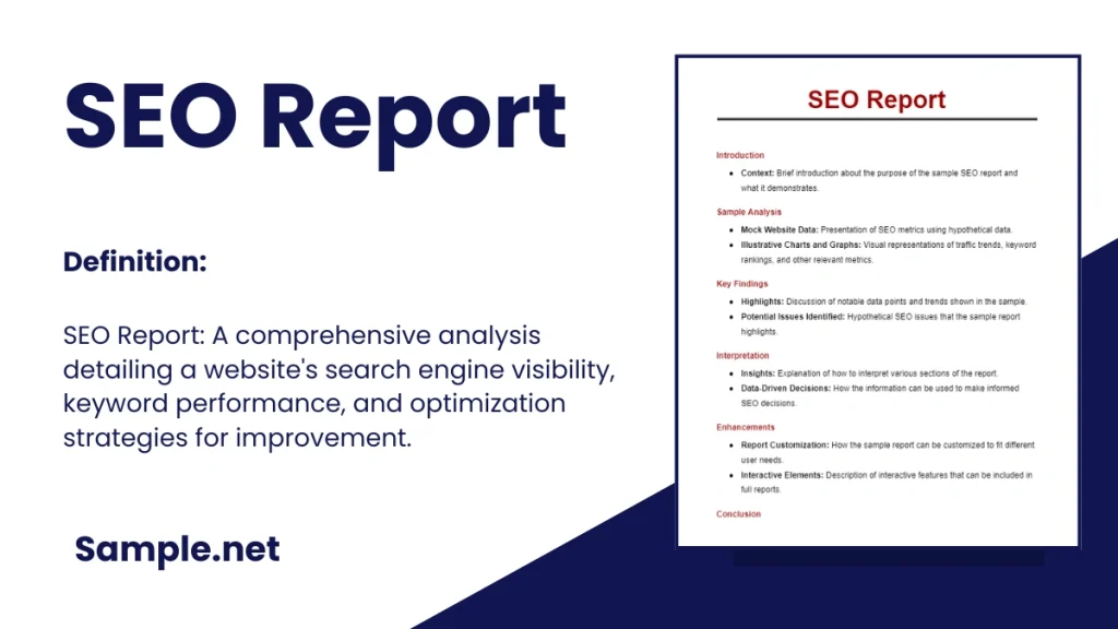 seo reporting template
