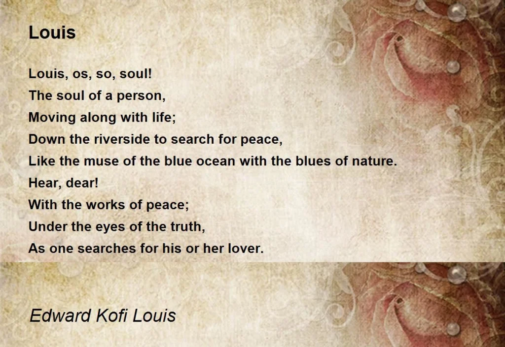 edward kofi louis creative writing